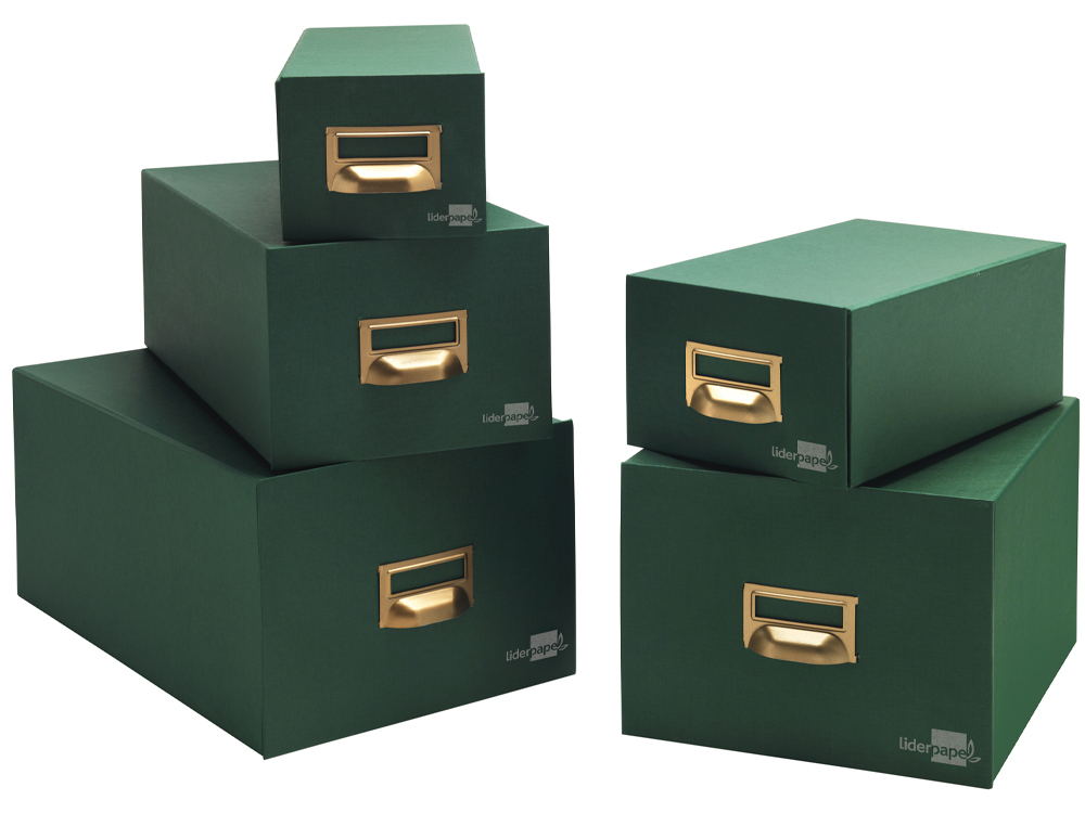 FICHERO FICHAS TELA VERDE 1000 FICHAS N.1 TAMAO 65X95 MM