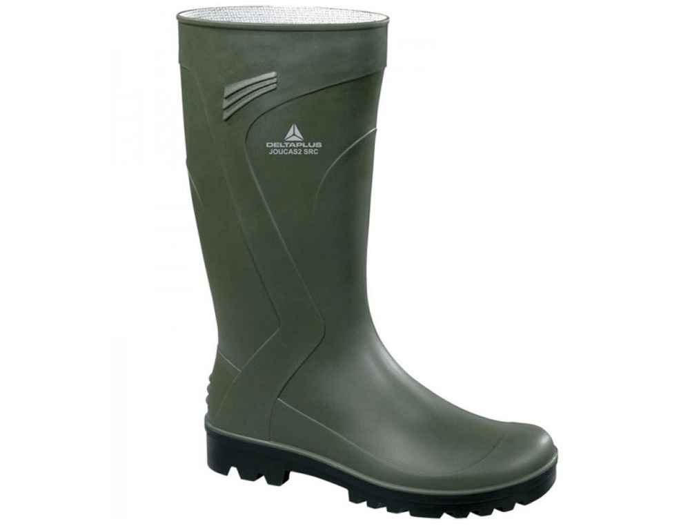 BOTA DELTAPLUS DE SEGURIDAD JOUCA PVC VERDE SUELA DE TACOS TALLA 40