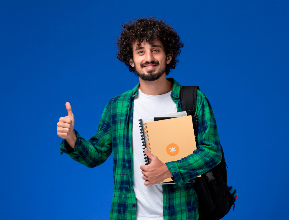 CUADERNO ESPIRAL A4 MICRO ANTARTIK TAPA FORRADA 80H 90 GR CUADRO 5MM 1 BANDA 4 TALADROS COLOR PEACH