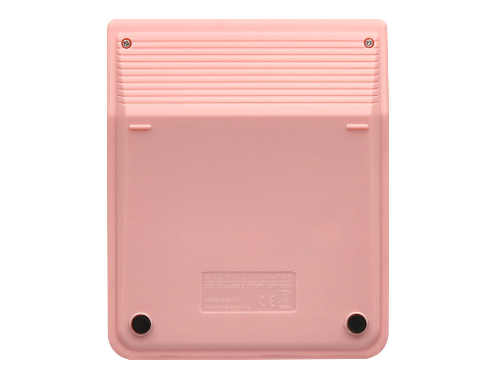 CALCULADORA LIDERPAPEL SOBREMESA XF23 10 DIGITOS SOLAR Y PILAS COLOR ROSA 127X105X24 MM
