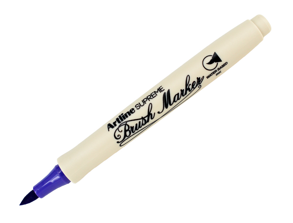 ROTULADOR ARTLINE SUPREME BRUSH EPFS PINTURA BASE DE AGUA PUNTA TIPO PINCEL TRAZO FINO PURPURA