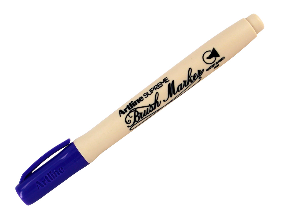 ROTULADOR ARTLINE SUPREME BRUSH EPFS PINTURA BASE DE AGUA PUNTA TIPO PINCEL TRAZO FINO PURPURA