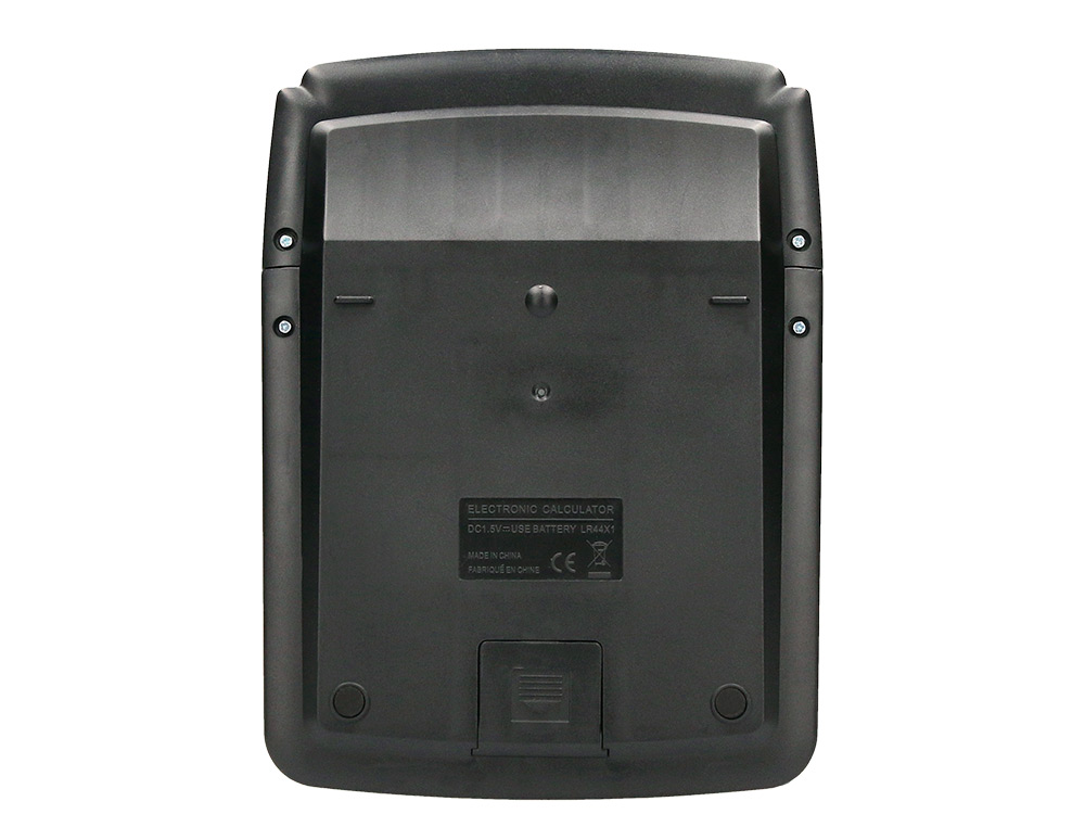 CALCULADORA LIDERPAPEL SOBREMESA XF39 12 DIGITOS SOLAR Y PILAS COLOR NEGRO 190X140X32 MM 40% RECICLADA