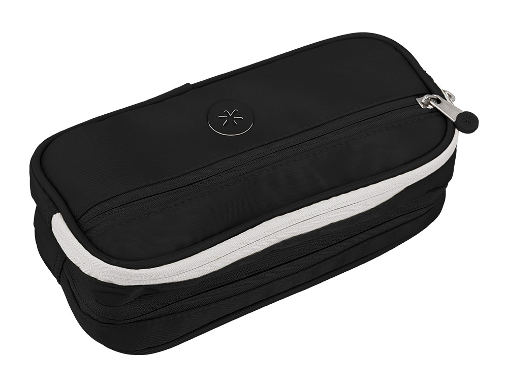 ESTUCHE PORTATODO ANTARTIK FUSION FLEX 3 CREMALLERAS NEGRO COMPAERO MOCHILA 100X60X220 MM