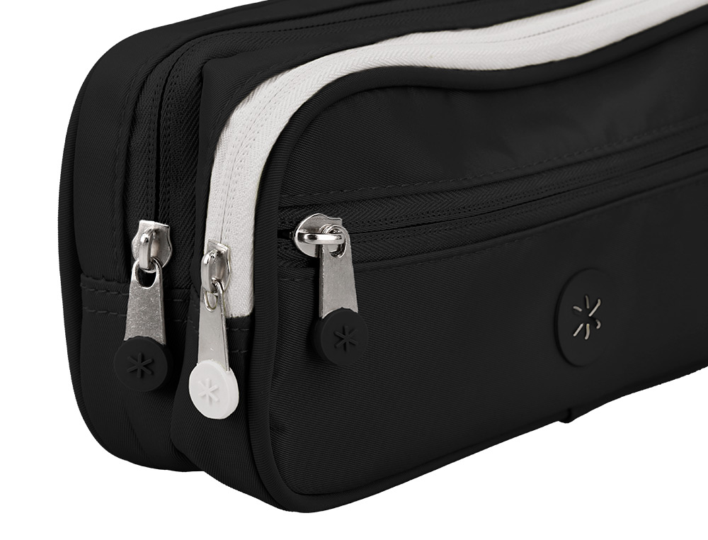 ESTUCHE PORTATODO ANTARTIK FUSION FLEX 3 CREMALLERAS NEGRO COMPAERO MOCHILA 100X60X220 MM