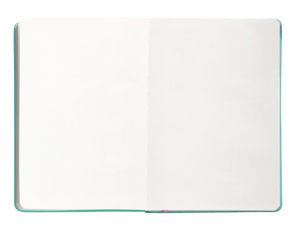 CUADERNO CON GOMILLA ANTARTIK NOTES TAPA DURA A5 HOJAS LISAS ROSA Y TURQUESA 100 HOJAS 80 GR FSC