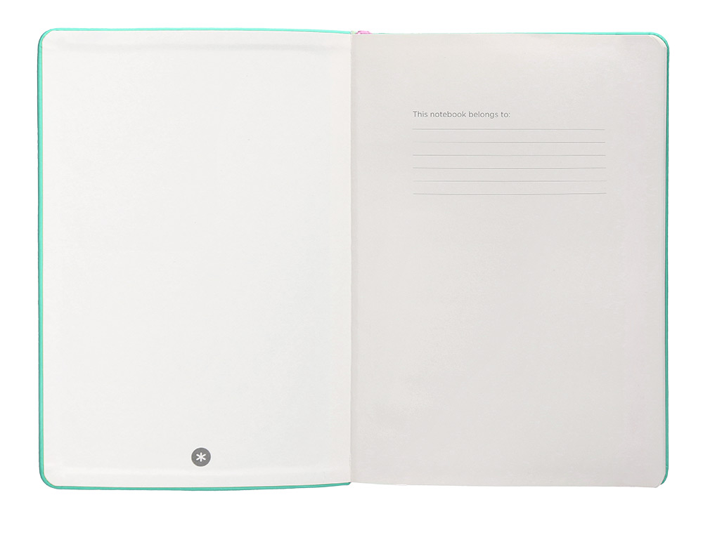 CUADERNO CON GOMILLA ANTARTIK NOTES TAPA DURA A5 HOJAS LISAS ROSA Y TURQUESA 100 HOJAS 80 GR FSC