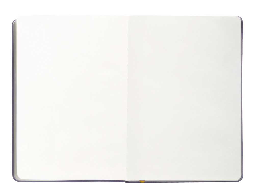 CUADERNO CON GOMILLA ANTARTIK NOTES TAPA DURA A5 HOJAS LISAS MORADO Y AMARILLO 100 HOJAS 80 GR FSC