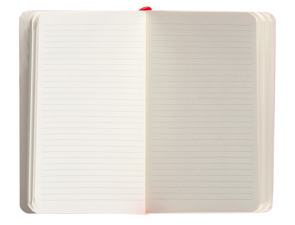 CUADERNO CON GOMILLA ANTARTIK NOTES TAPA BLANDA A6 RAYAS ROJO 100 HOJAS 80 GR FSC