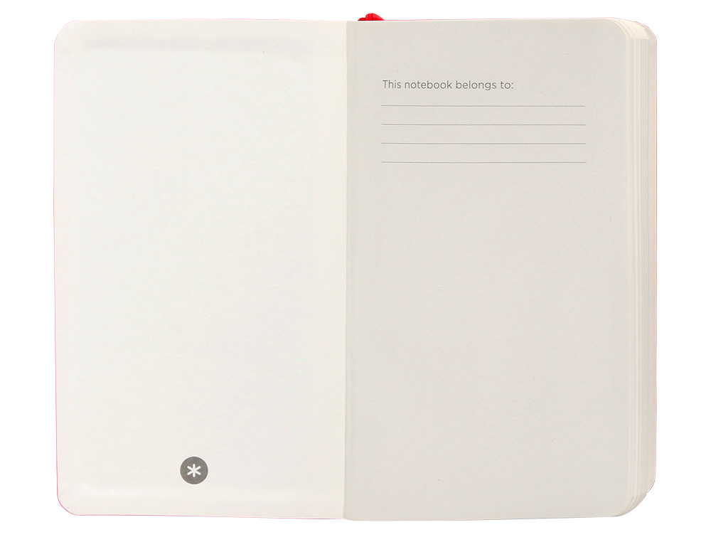 CUADERNO CON GOMILLA ANTARTIK NOTES TAPA BLANDA A6 RAYAS ROJO 100 HOJAS 80 GR FSC