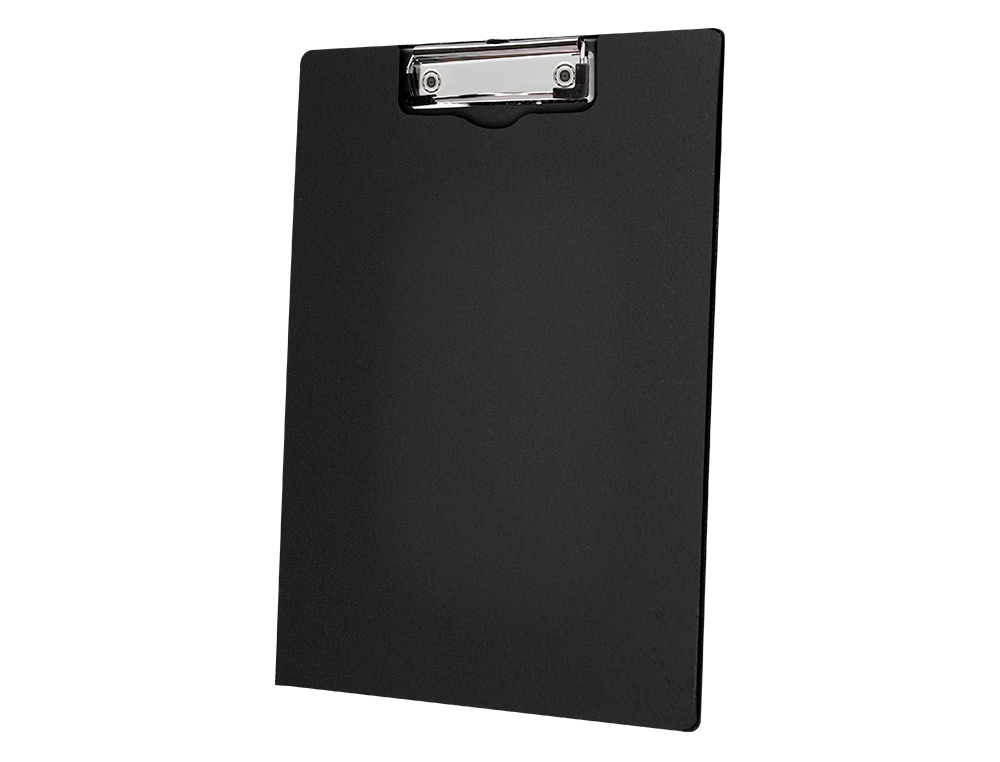 CARPETA Q-CONNECT MINICLIP SUPERIOR DIN A4 PLASTICO 50% RECICLADO NEGRO GROSOR 2,1 MM