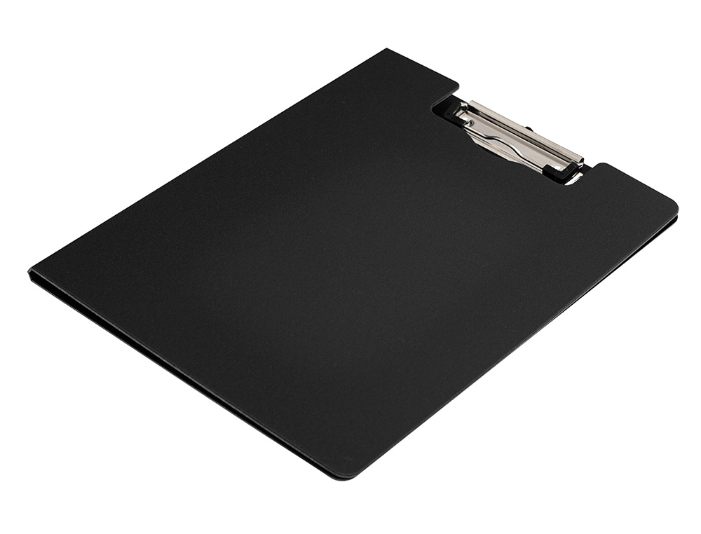 CARPETA Q-CONNECT MINICLIP SUPERIOR DIN A4 PLASTICO 50% RECICLADO NEGRO GROSOR 2,1 MM