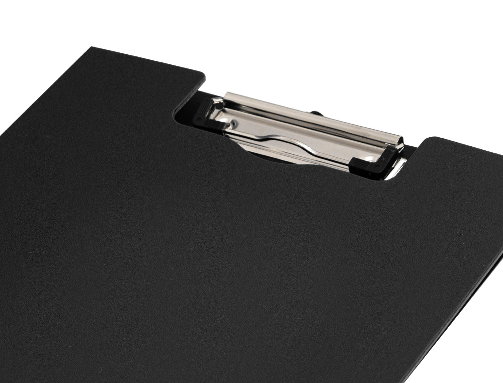 CARPETA Q-CONNECT MINICLIP SUPERIOR DIN A4 PLASTICO 50% RECICLADO NEGRO GROSOR 2,1 MM