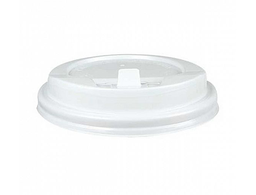 TAPA PARA VASO BUNZL 190 ML POLIESTIRENO CON ORIFICIO PAQUETE DE 100 UNIDADES