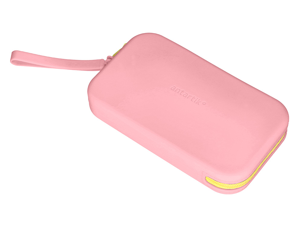 ESTUCHE PORTATODO ANTARTIK TROPICAL DIVE SILICONA SOFT RECTANGULAR 190X120X25 MM ROSA CHICLE