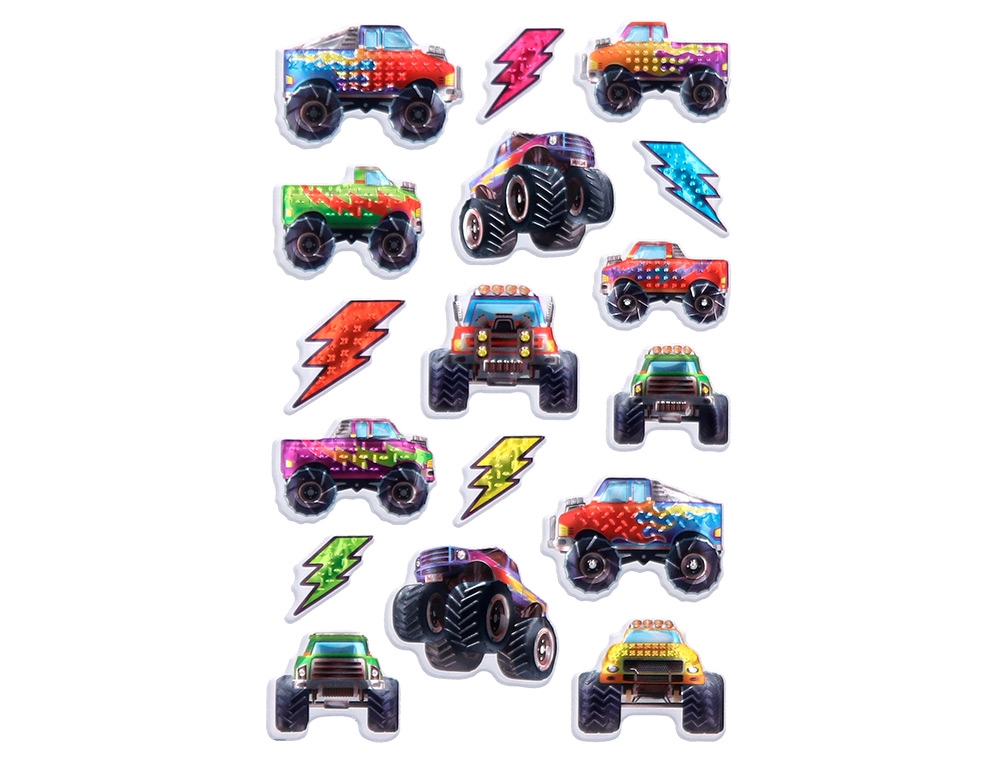 PEGATINAS IMAGINOVO KIDS CARRERAS GOMA EVA 190X105 MM EN BLISTER