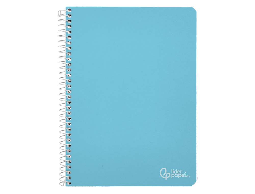 CUADERNO ESPIRAL LIDERPAPEL A4 WITTY TAPA DURA 80H 90GR CUADRO 6MM CON MARGEN COLORES SURTIDOS