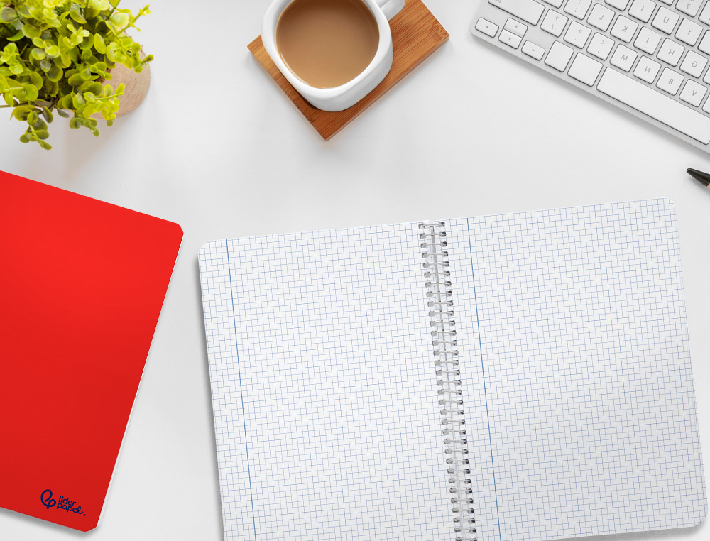 CUADERNO ESPIRAL LIDERPAPEL A5 SMART TAPA BLANDA 80H 75GR CUADRO 4MM CON MARGEN COLORES SURTIDOS