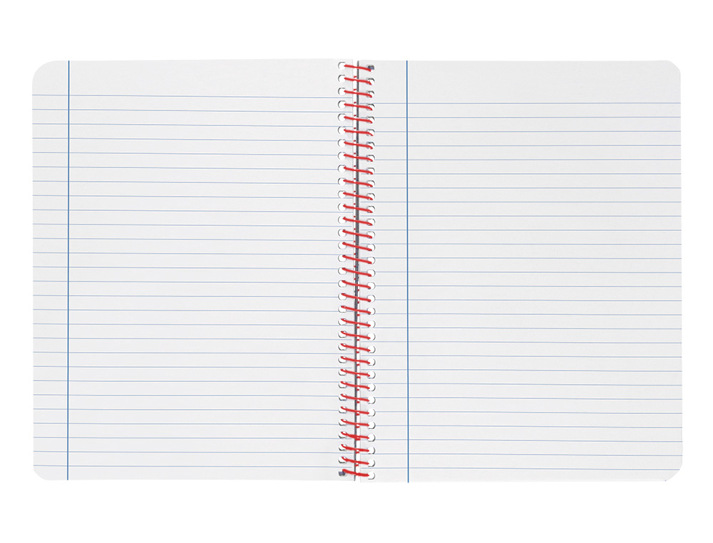 CUADERNO ESPIRAL LIDERPAPEL A4 WONDER TAPA PLASTICO 80H 90GR RAYADO HORIZONTAL CON MARGEN COLOR NARANJA