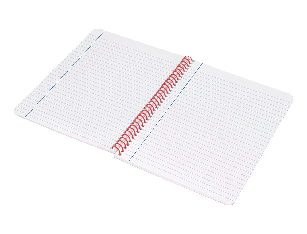 CUADERNO ESPIRAL LIDERPAPEL A4 WONDER TAPA PLASTICO 80H 90GR RAYADO HORIZONTAL CON MARGEN COLOR NARANJA
