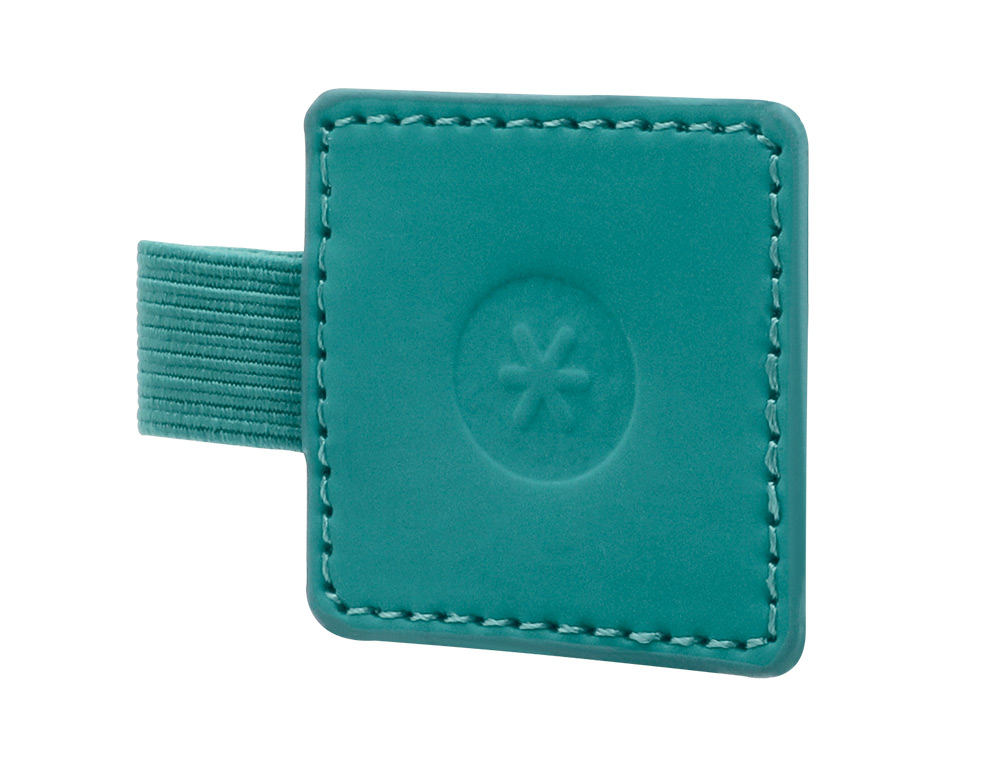 PORTABOLIGRAFO AUTOADHESIVO ANTARTIK PARA CUADERNO NOTE CON ELASTICO HASTA 15 MM GROSOR 80 MM VERDE AGUAMARINA