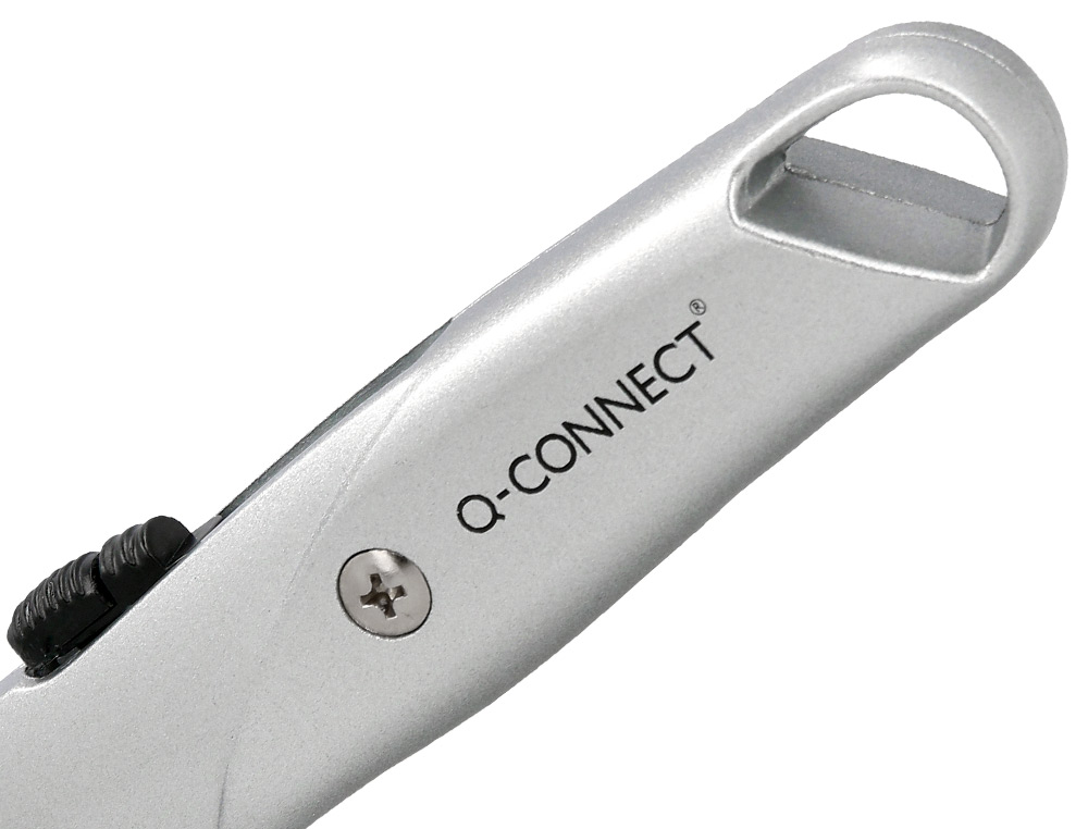 CUTER Q-CONNECT METALICO ANCHO RETRACTIL CON MECANISMO DE BLOQUEO CUCHILLA 18 MM XD-53 BLISTER 1 UNIDAD
