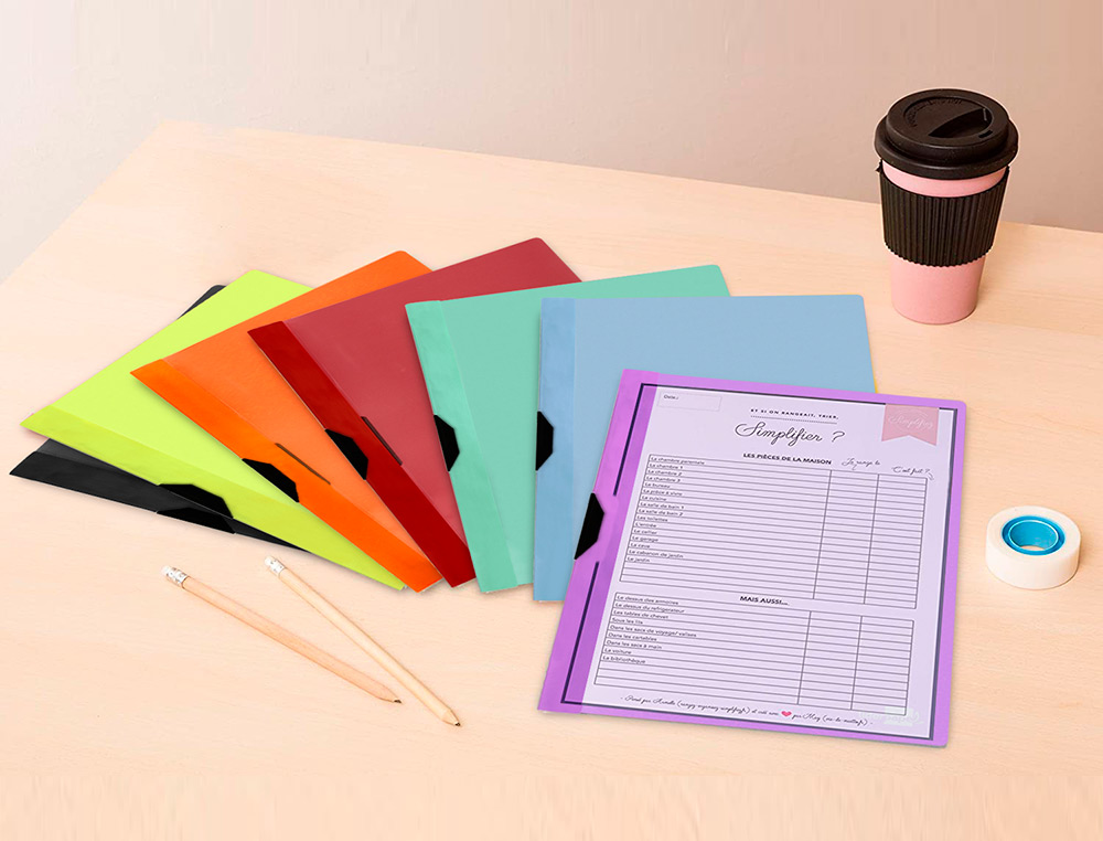CARPETA LIDERPAPEL DOSSIER PINZA LATERAL 45325 POLIPROPILENO DIN A4 NEGRO 60 HOJAS PINZA DESLIZANTE