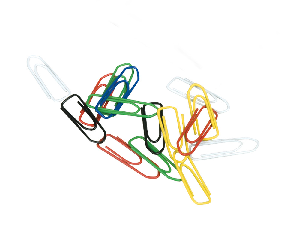 CLIPS COLORES Q-CONNECT 26 MM CAJA DE 125 UNIDADES COLORES SURTIDOS