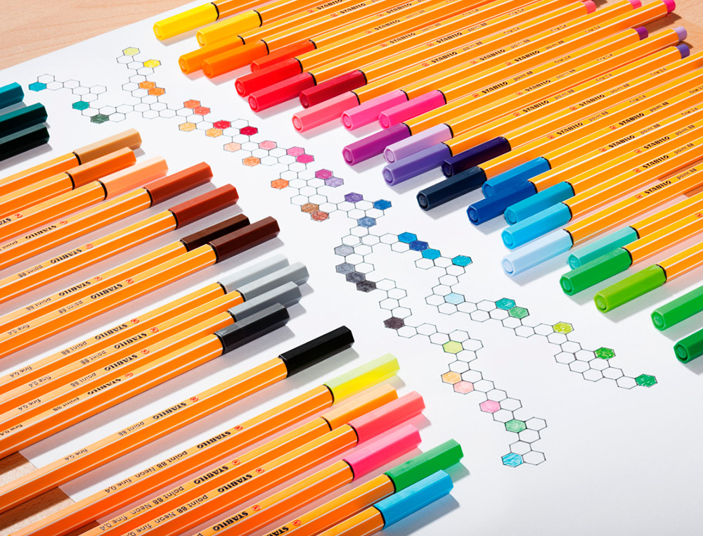 ROTULADOR STABILO PUNTA DE FIB RA POINT 88 VERDE HOJA PUNTA FINA 0,4MM