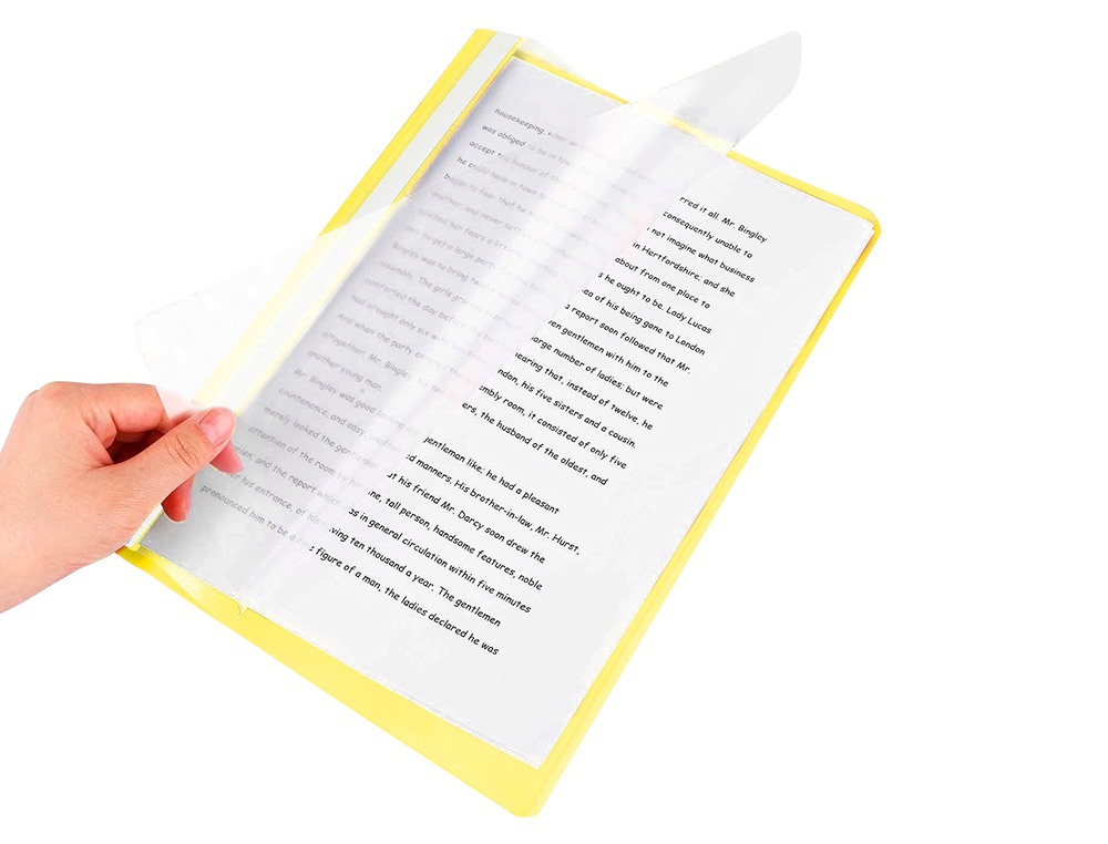 CARPETA DOSSIER FASTENER PLASTICO Q-CONNECT DIN A4 AMARILLA