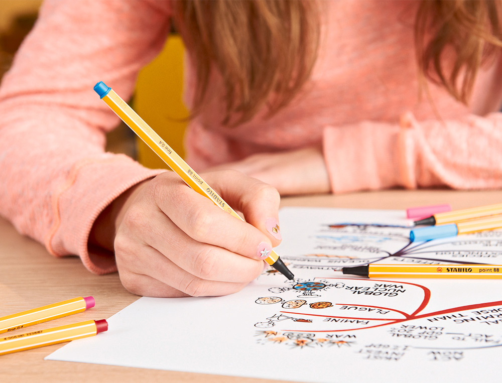 ROTULADOR STABILO PUNTA DE FIBRA POINT 88 COLOR PARADE ESTUCHE DE 20 UNIDADES COLORES SURTIDOS