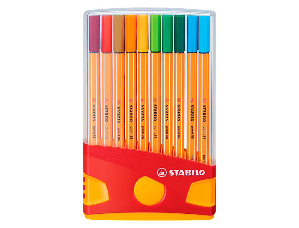 ROTULADOR STABILO PUNTA DE FIBRA POINT 88 COLOR PARADE ESTUCHE DE 20 UNIDADES COLORES SURTIDOS