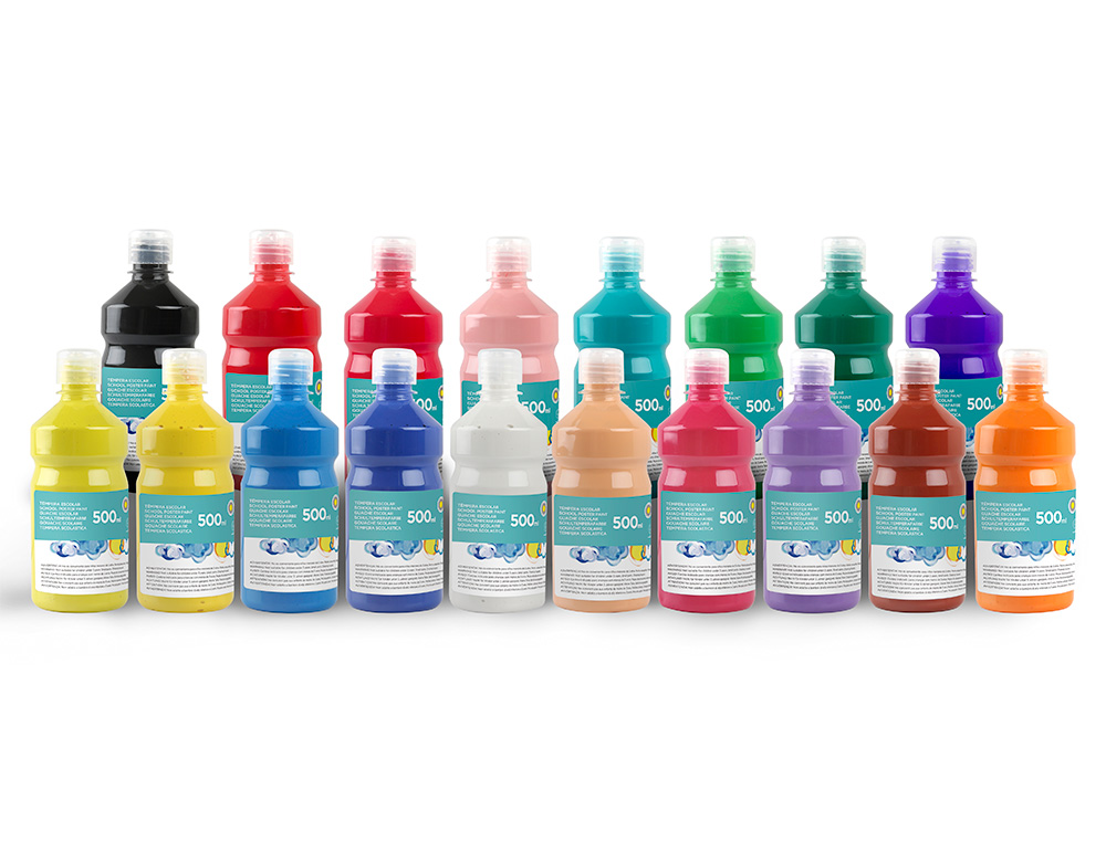 TEMPERA LIQUIDA LIDERPAPEL ESCOLAR 500 ML ROSA