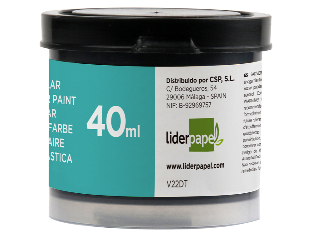 TEMPERA LIDERPAPEL ESCOLAR 40 ML NEGRO