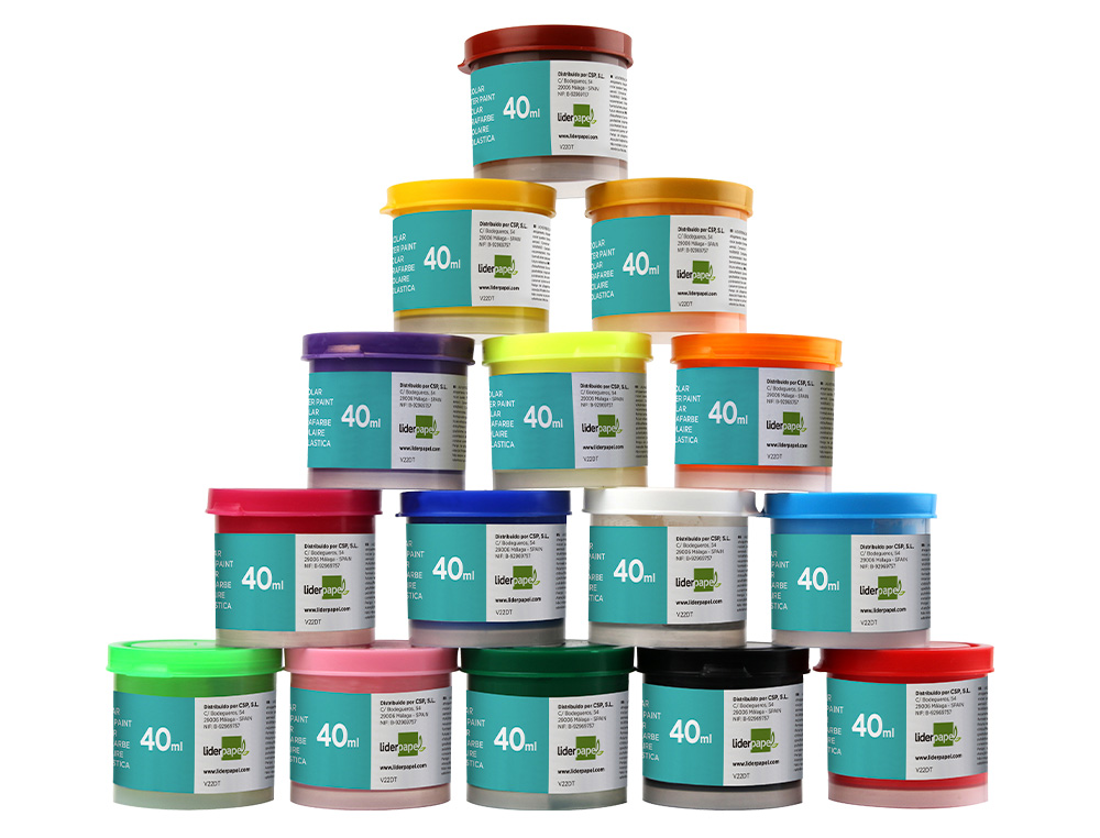 TEMPERA LIDERPAPEL ESCOLAR 40 ML NEGRO
