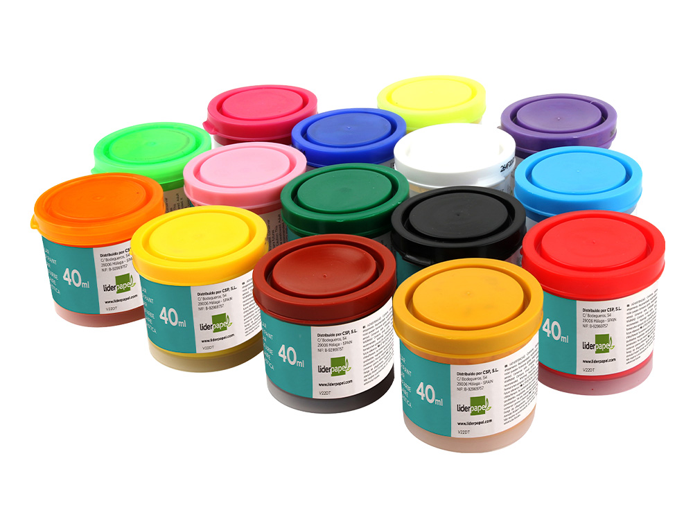 TEMPERA LIDERPAPEL ESCOLAR 40 ML NEGRO