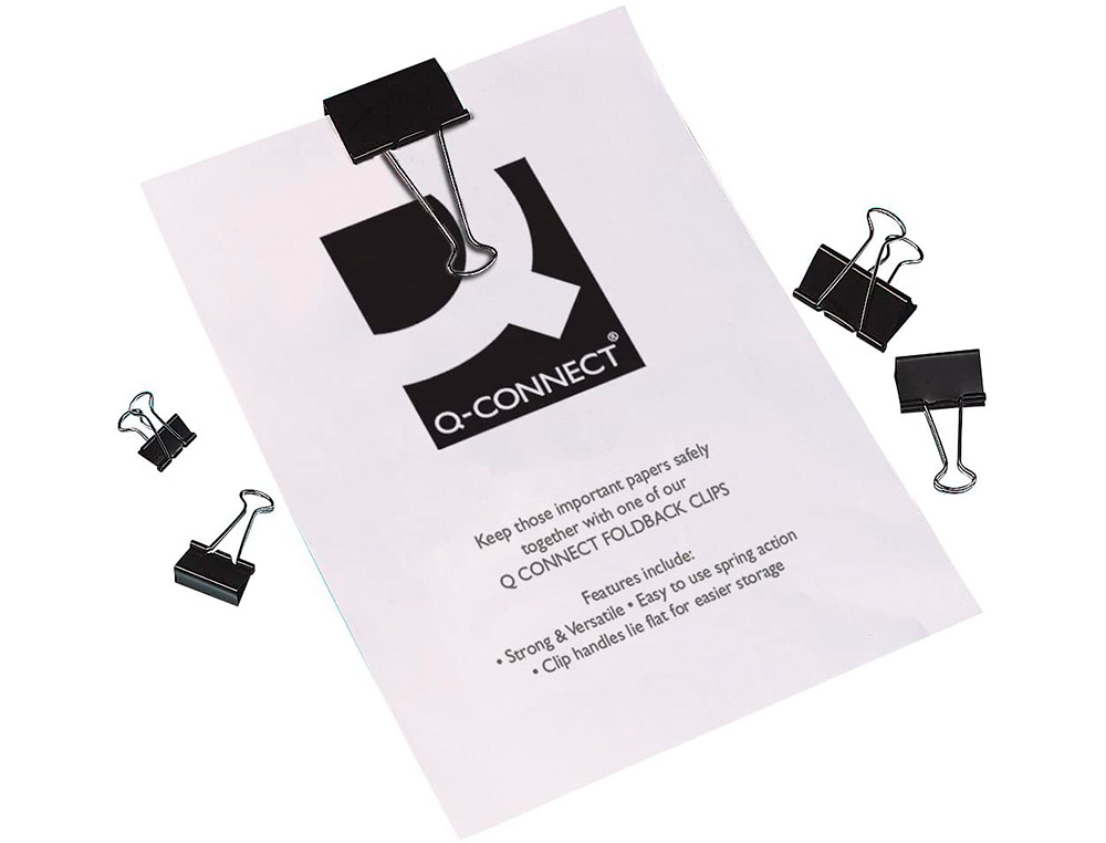 PINZA METALICA Q-CONNECT REVERSIBLE N.1 19 MM CAJA DE 10 UNIDADES