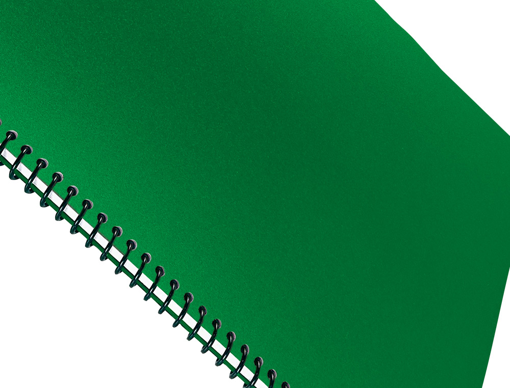 TAPA ENCUADERNACION LIDERPAPEL POLIPROPILENO A4 0.8MM VERDE OPACO PAQUETE DE 50 UNIDADES