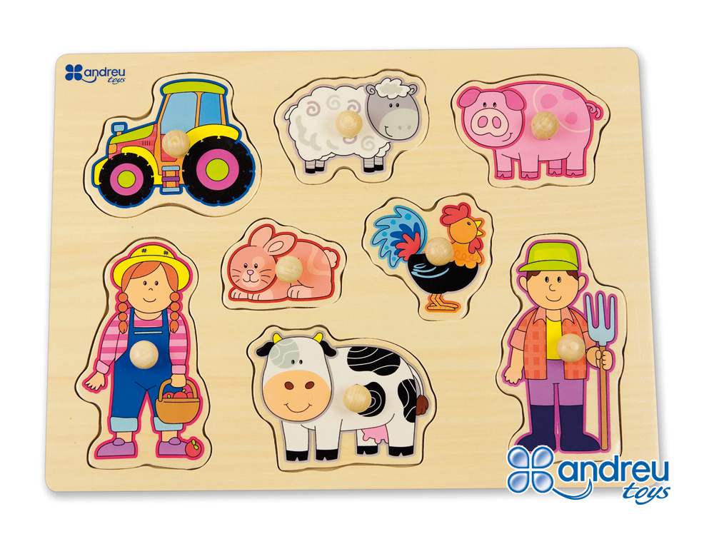 PUZLE ANDREUTOYS MADERA GRANJA 8 PIEZAS