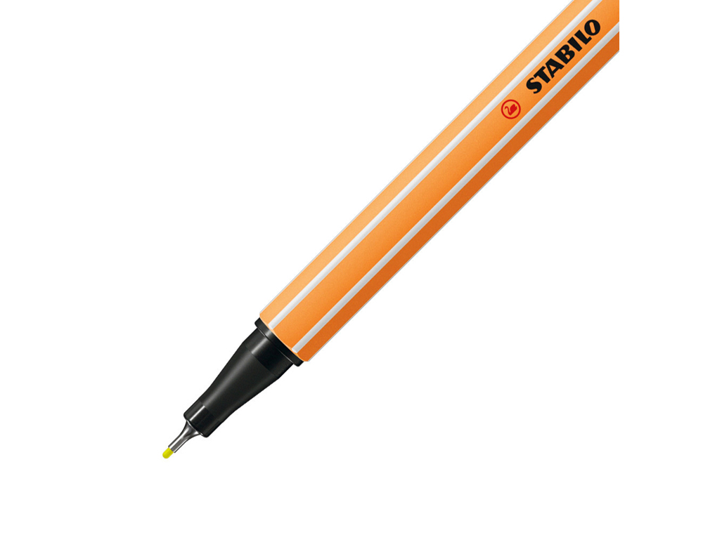ROTULADOR STABILO PUNTA DE FIB RA POINT 88 AMARILLO NEON PUNTA FINA 0,4MM