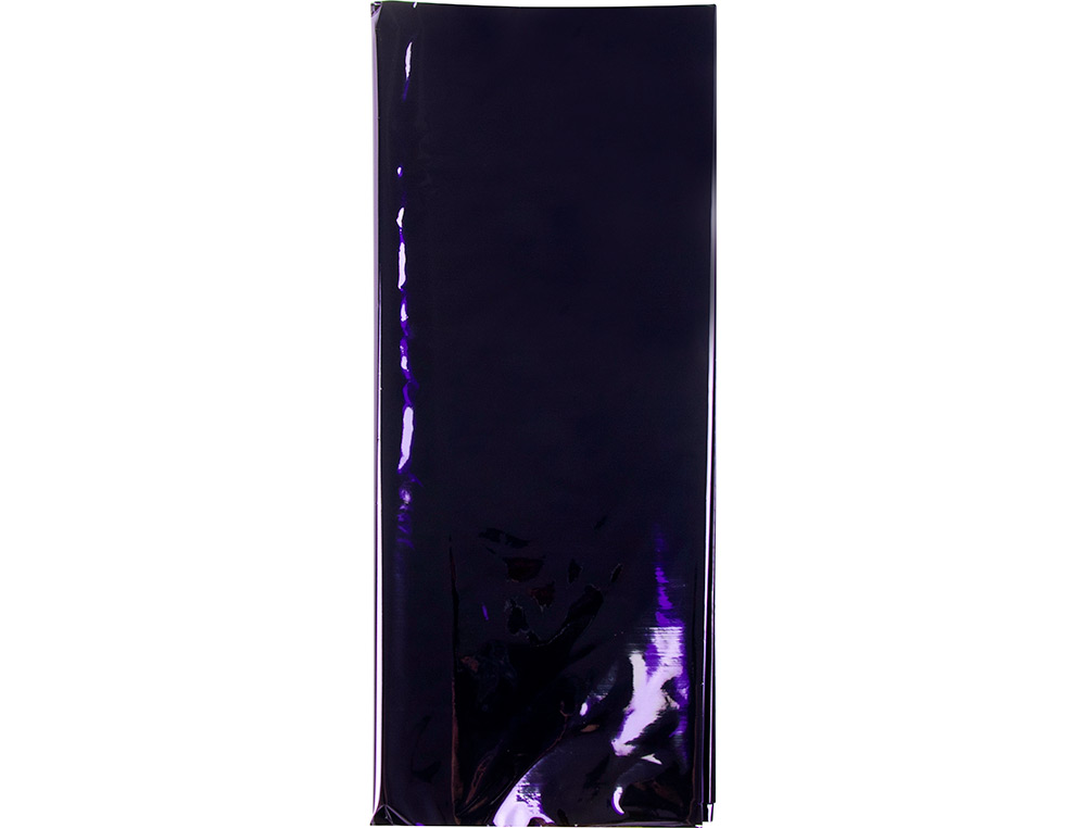 PAPEL CELOFAN LIDERPAPEL 50X70 CM 22G/M2 BOLSA DE 5 HOJAS VIOLETA