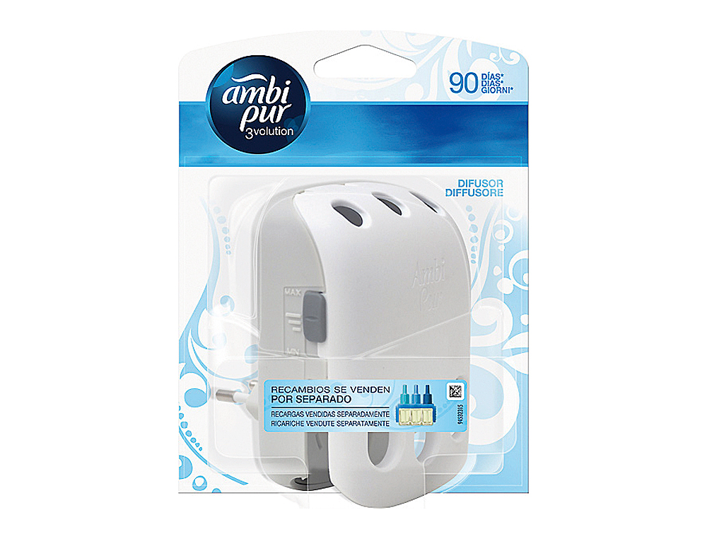 AMBIENTADOR ELECTRICO AMBIPUR 3VOLUTION LIMPIO DIFUSOR + RECAMBIO